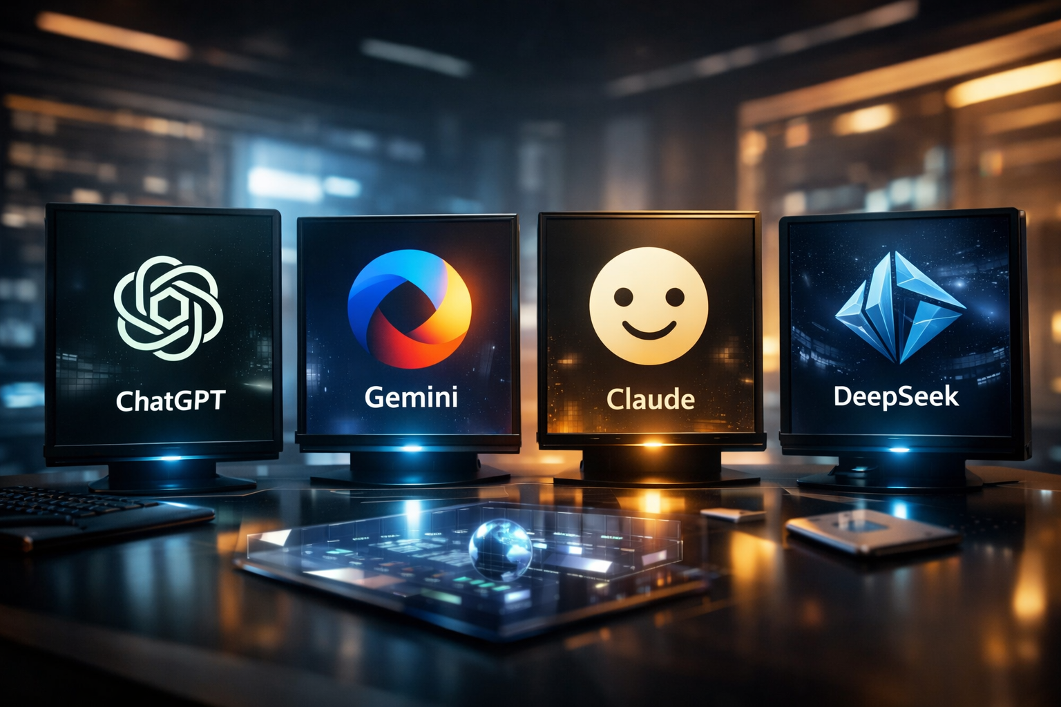 ChatGPT vs Gemini vs Claude vs DeepSeek: comparativo 2026