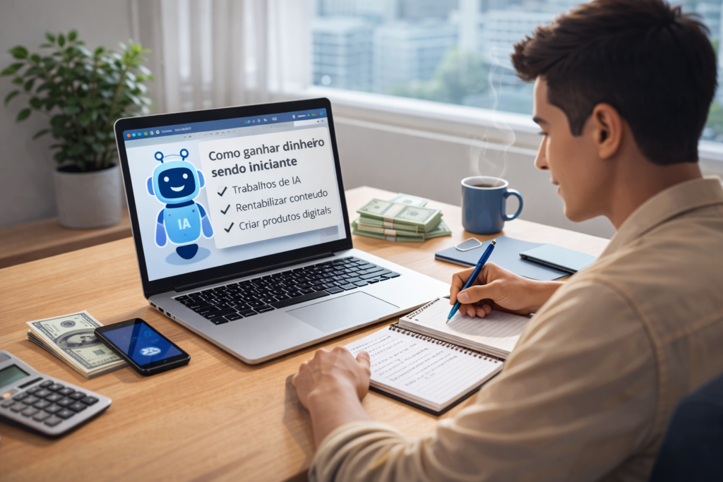 como ganhar dinheiro com ia sendo iniciante em home office