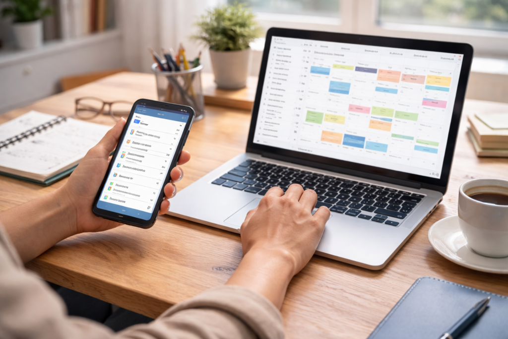 como ser mais produtivo com tecnologia em rotina digital organizada