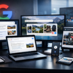 google está mudando a busca em composição moderna com telas e pesquisa com ia