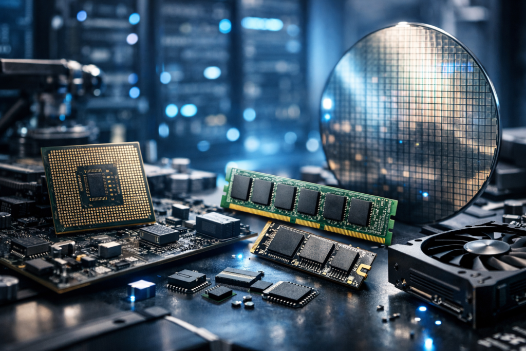 ia está encarecendo chips em composição moderna com memória e hardware