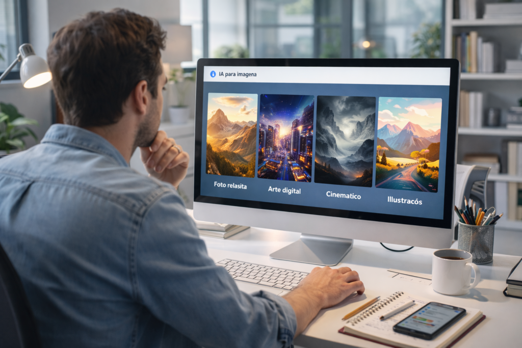 melhores ferramentas de ia para imagem em ambiente criativo e moderno
