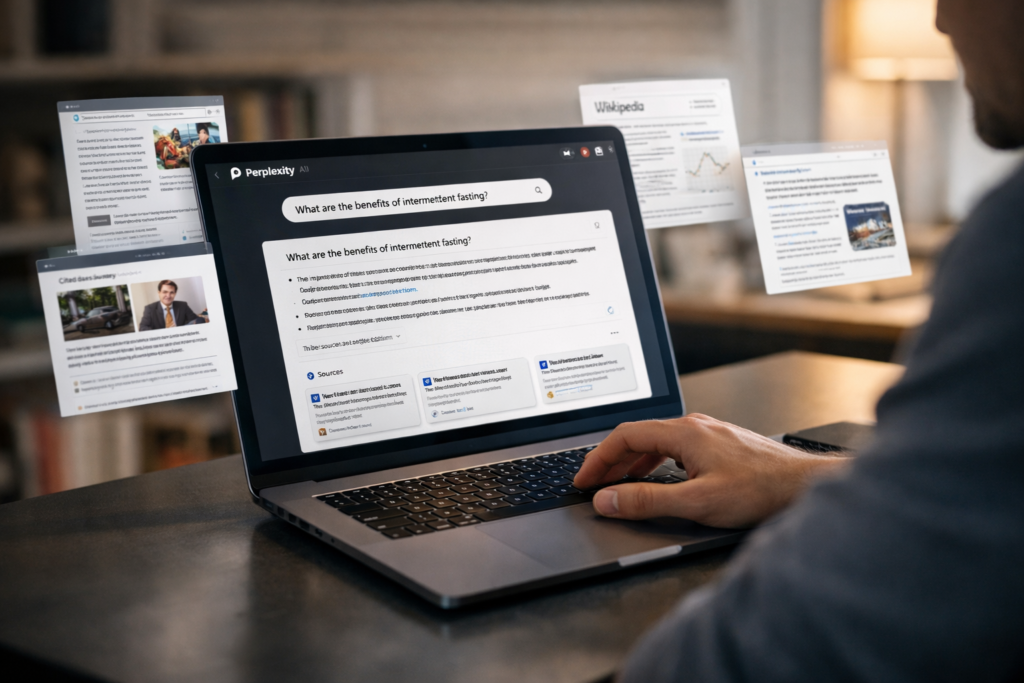 o que é perplexity ai em cena moderna de pesquisa com ia no notebook