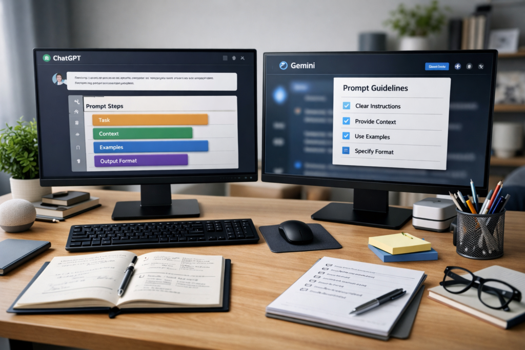 prompt engineering avançado para chatgpt e gemini em ambiente moderno de trabalho